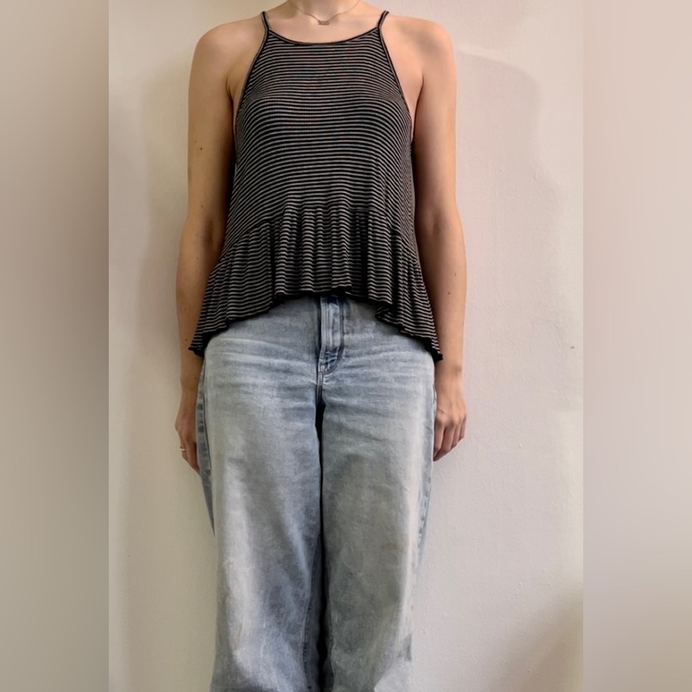 American Eagle women’s size S “soft and sexy” black and white stripped tank